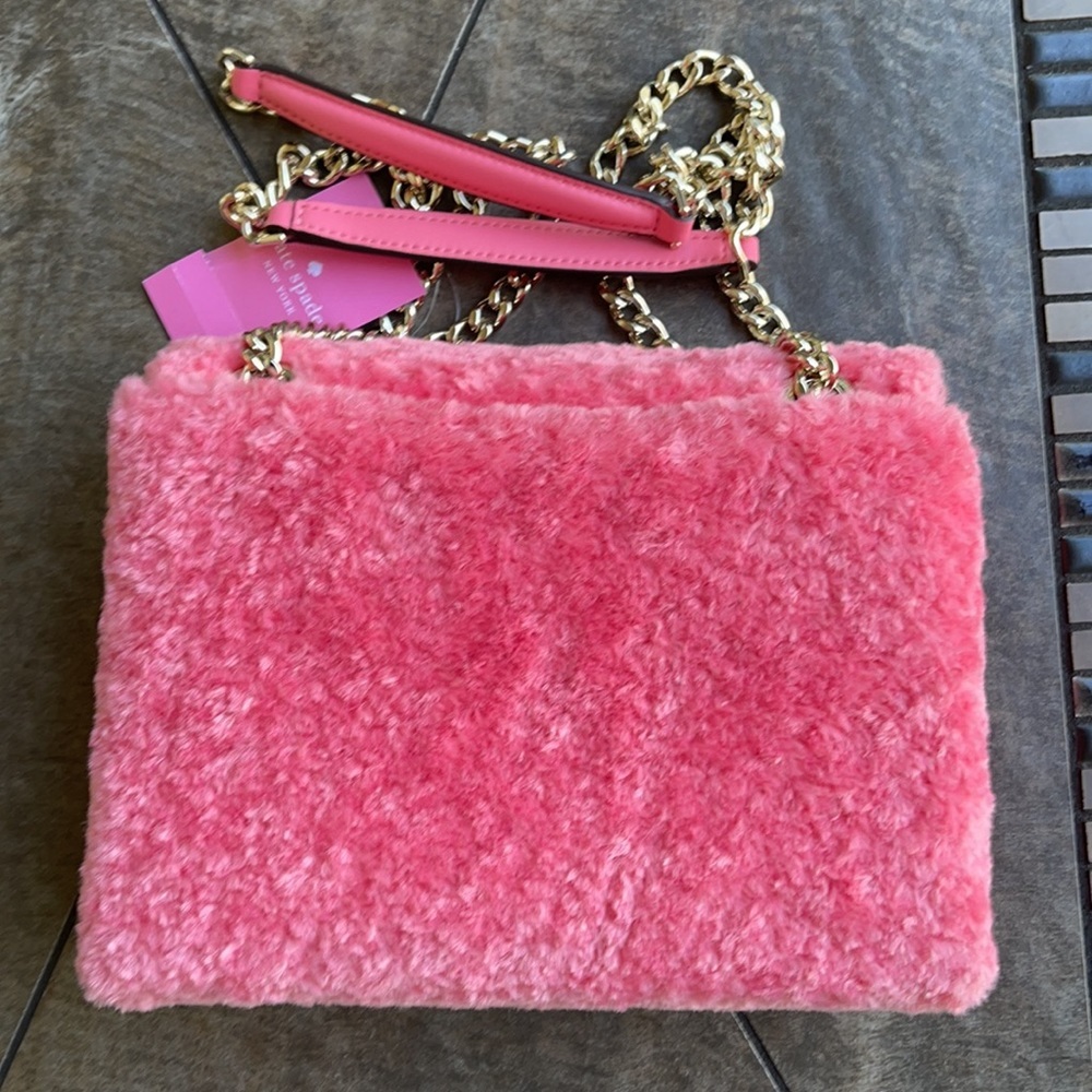 Kate Spade Natalia Foux Fur small flap crossbody - Picture 3 of 16